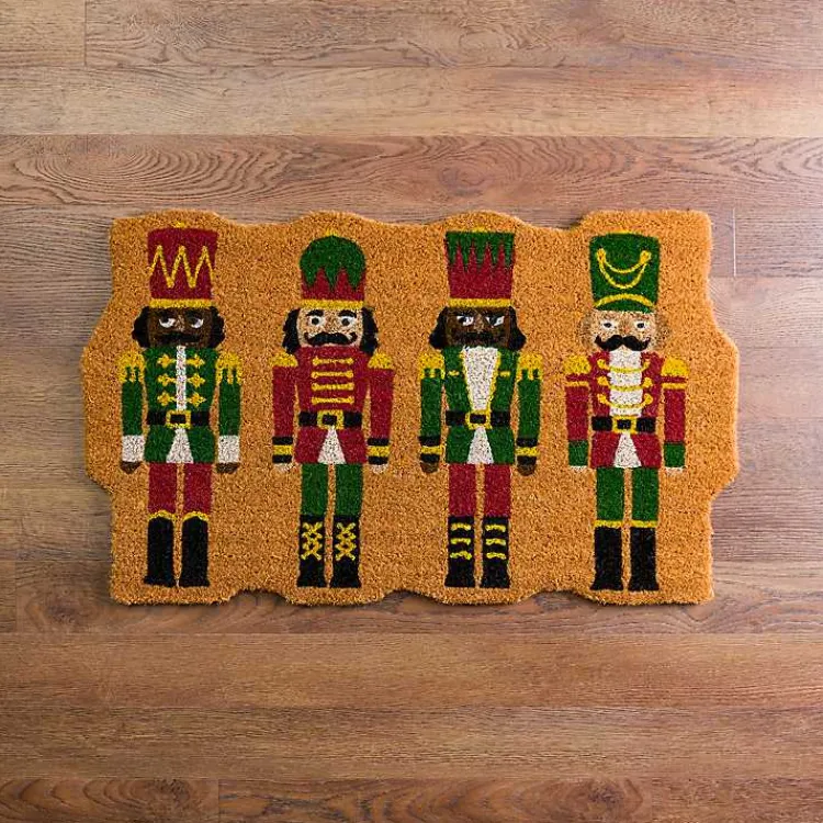 Kirklands Home Nutcracker Shaped Christmas Doormat Sale