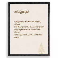 Christmas Art & Wall Decor>Kirklands Home O Holy Night Black Framed Wall Plaque