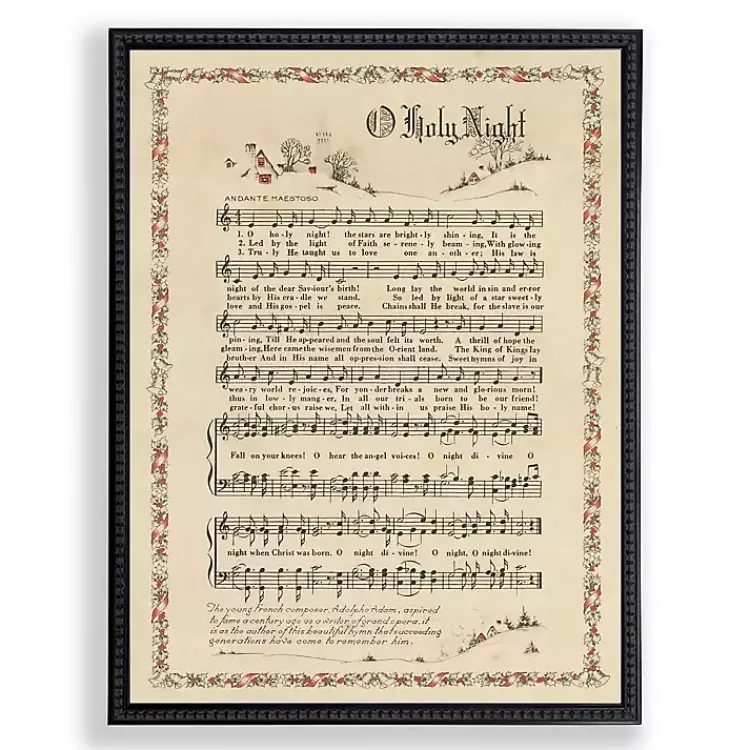 Christmas Art & Wall Decor>Kirklands Home O Holy Night Christmas Hymn Wall Plaque