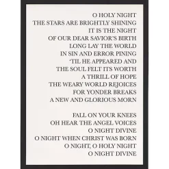 Christmas Art & Wall Decor>Kirklands Home O Holy Night Framed Wood Wall Plaque