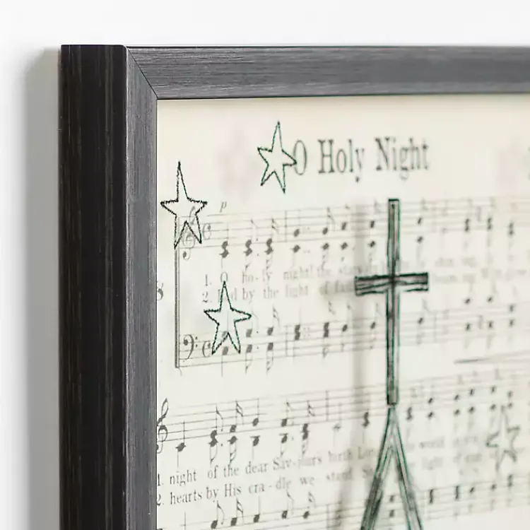 Christmas Art & Wall Decor>Kirklands Home O Holy Night Hymnal Framed Wall Plaque