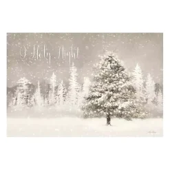 Christmas Art & Wall Decor>Kirklands Home O Holy Night Snowy Tree Canvas Art Print