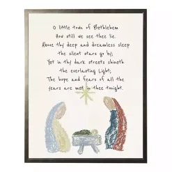 Christmas Art & Wall Decor>Kirklands Home O Little Town of Bethlehem Framed Print