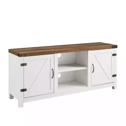 Kirklands Home Oak Farmhouse Double Door TV Stand Online