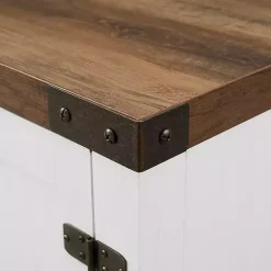 Kirklands Home Oak Farmhouse Double Door TV Stand Online