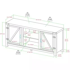 Kirklands Home Oak Farmhouse Double Door TV Stand Online