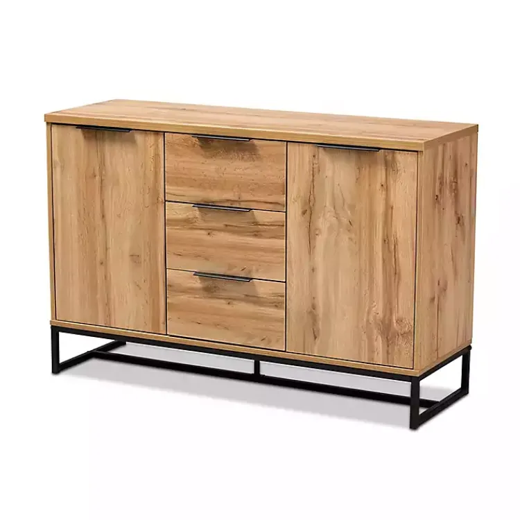 Kirklands Home Oak Wood and Metal Sideboard Buffet Best