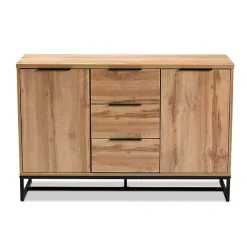 Kirklands Home Oak Wood and Metal Sideboard Buffet Best