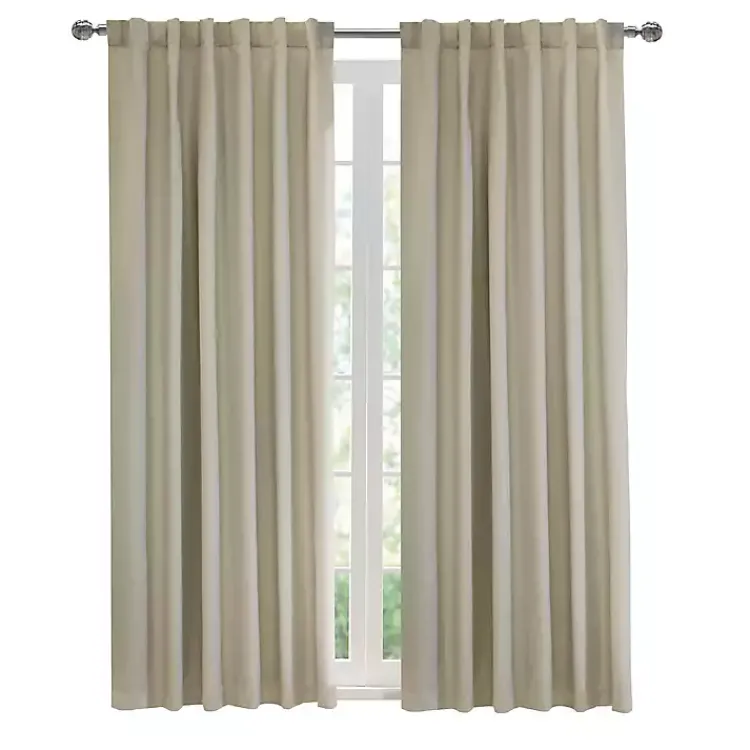 Kirklands Home Oatmeal Baxter Blackout Curtain Panel, 84 in. Tan Online