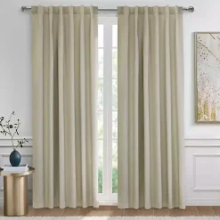 Kirklands Home Oatmeal Baxter Blackout Curtain Panel, 84 in. Tan Online