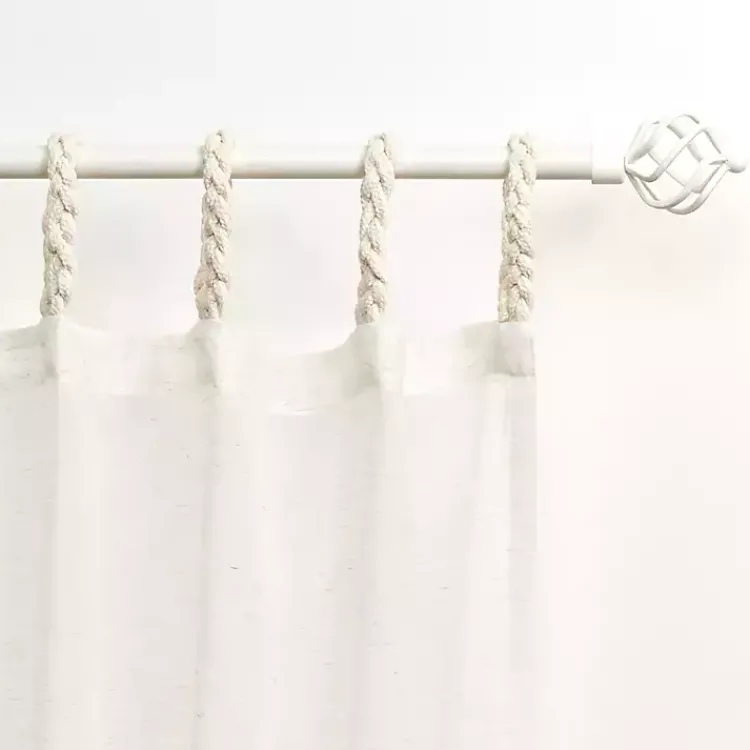 Kirklands Home Oatmeal Braided 2-pc. Curtain Panel Set, 108 in.