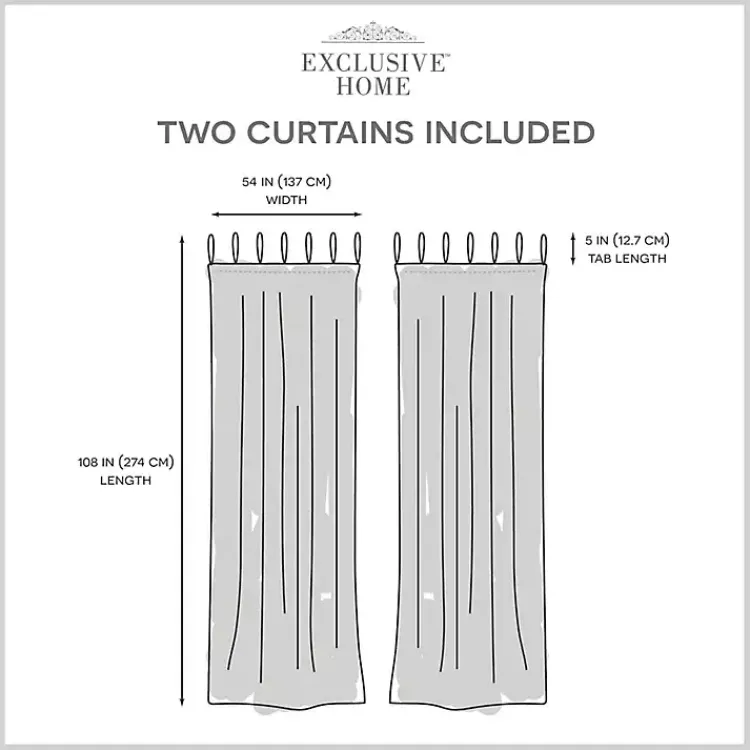 Kirklands Home Oatmeal Braided 2-pc. Curtain Panel Set, 108 in.