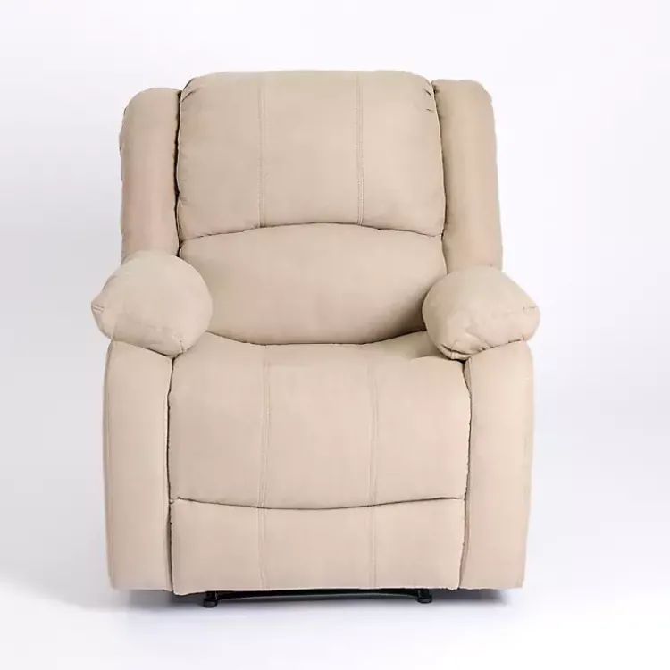 Kirklands Home Oatmeal Performance Fabric Barrett Recliner Tan Hot