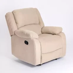 Kirklands Home Oatmeal Performance Fabric Barrett Recliner Tan Hot