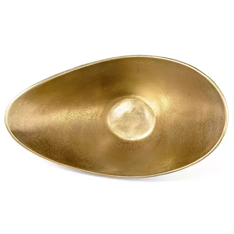 Decorative Bowls & Jars>Kirklands Home Oblong Black and Gold Bowl, 15 in