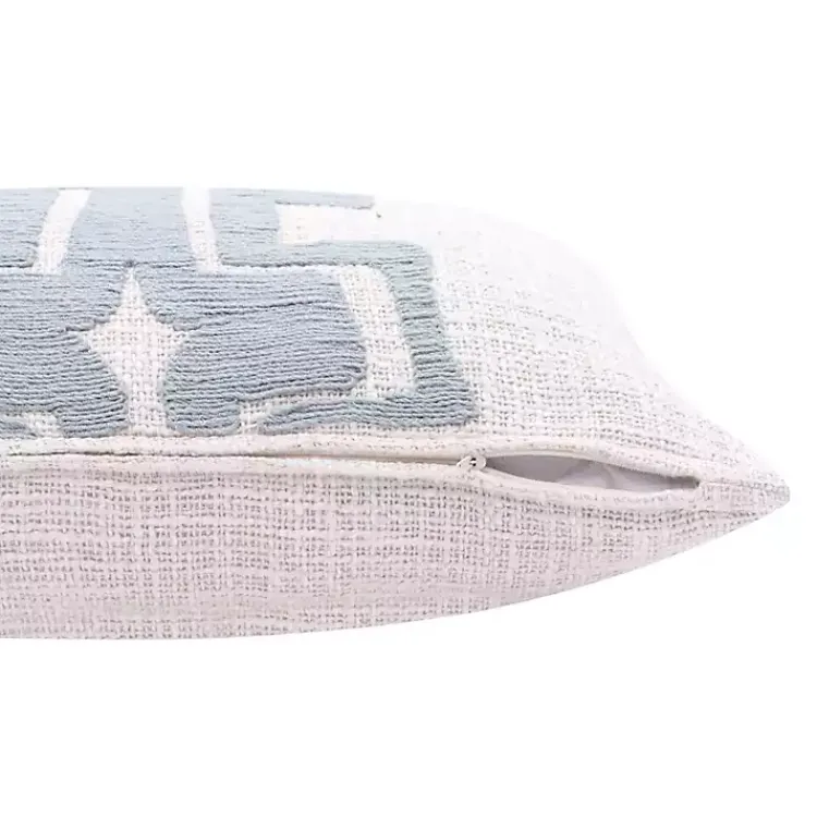 Pillows>Kirklands Home Ocean Blue Geometric Stripe Pillow