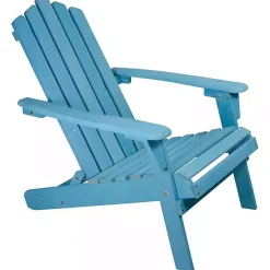 Kirklands Home Ocean Outdoor Folding Adirondack Chair Blue Sale