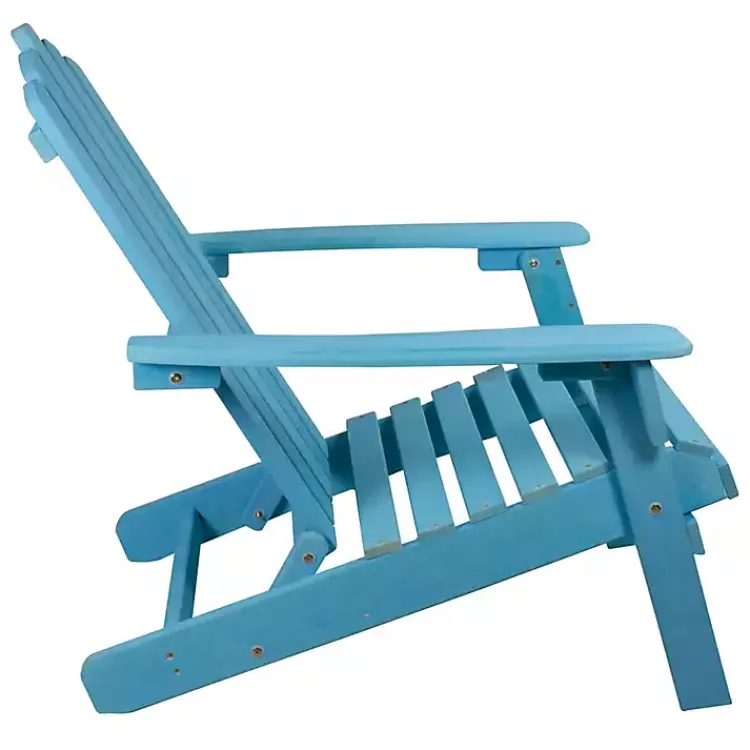 Kirklands Home Ocean Outdoor Folding Adirondack Chair Blue Sale