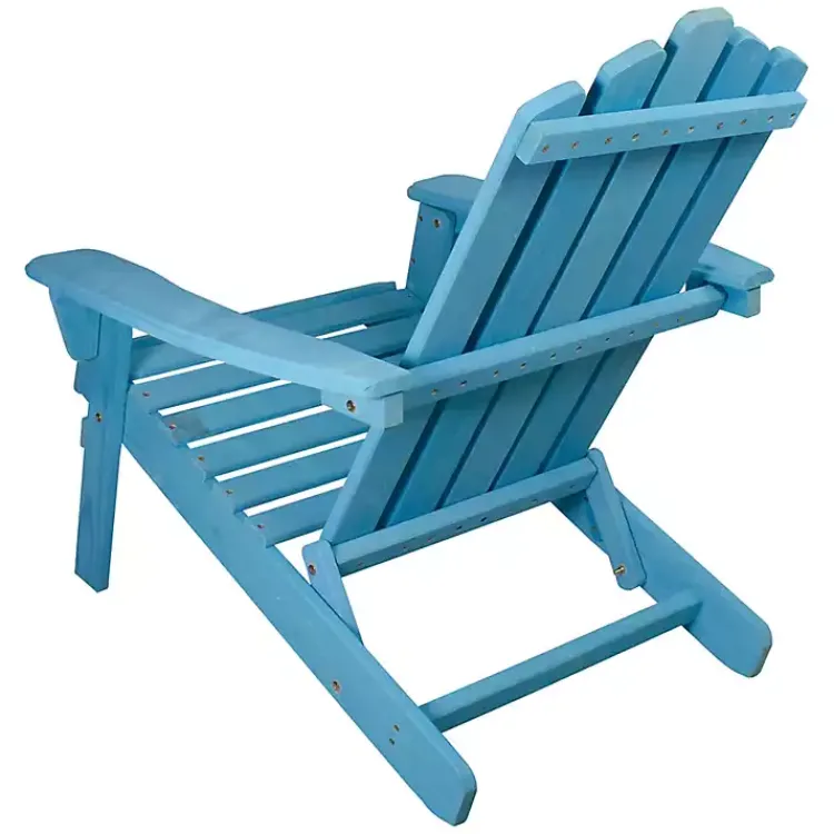 Kirklands Home Ocean Outdoor Folding Adirondack Chair Blue Sale