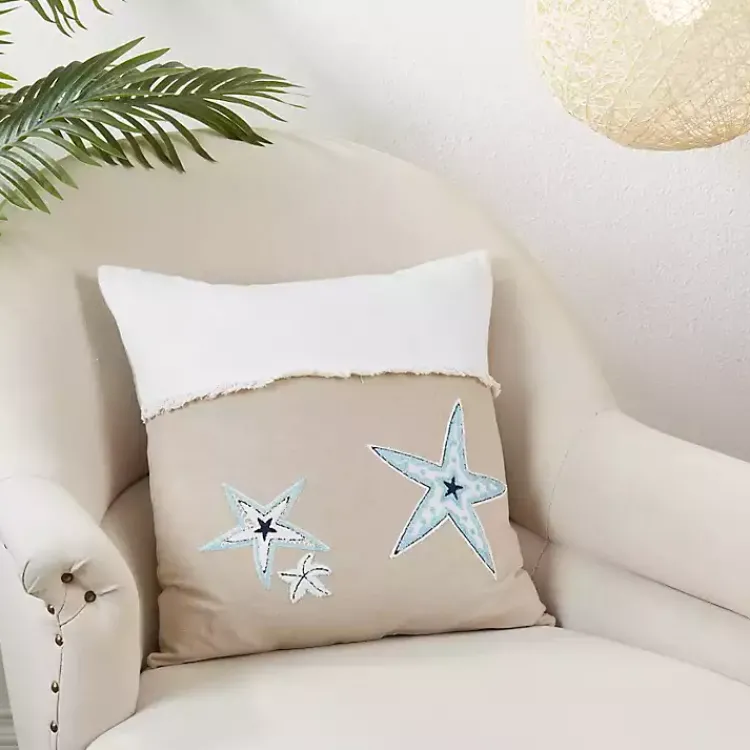 Pillows>Kirklands Home Ocean Breeze Starfish Throw Pillow