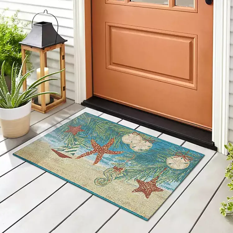 Outdoor Christmas Decorations>Kirklands Home Ocean Holiday Accent Rug, 24x34