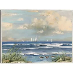 Kirklands Home Ocean Regatta Framed Canvas Art Print Multi Hot