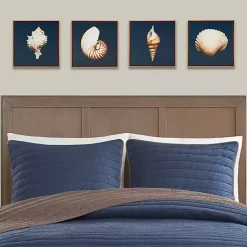 Kirklands Home Ocean Shell Framed Canvas Art Prints, Set of 4 Clearance