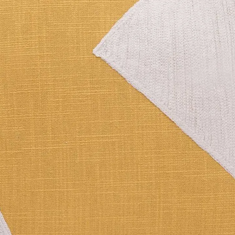 Pillows>Kirklands Home Ochre & Ivory Geometric Colorblock Throw Pillow Yellow