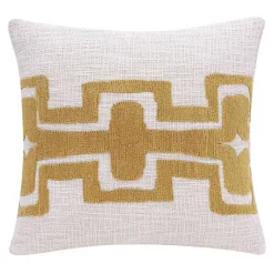 Pillows>Kirklands Home Ochre Geometric Stripe Pillow