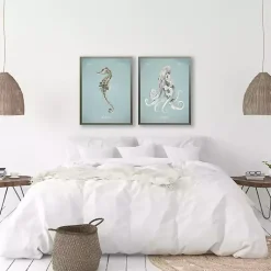 Kirklands Home Octopus in Blue Framed Art Print