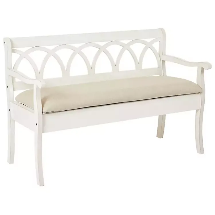 Kirklands Home Off-White Cartland Storage Bench Online