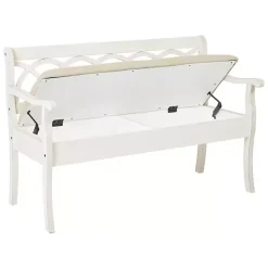 Kirklands Home Off-White Cartland Storage Bench Online