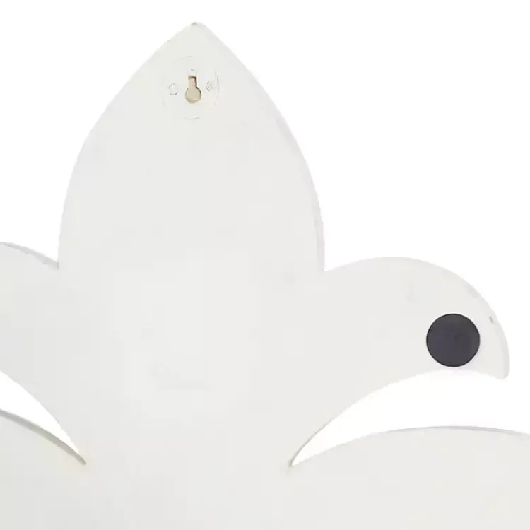 Kirklands Home Off-White Distressed Fleur De Lis Wall Decoration Ivory Hot