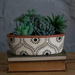 Kirklands Home Ogee Handthrown Terracotta Planter
