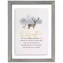 Christmas Art & Wall Decor>Kirklands Home Oh Holy Night Framed Wall Plaque White
