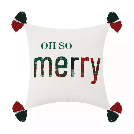 Pillows>Kirklands Home Oh So Merry Tassel Christmas Throw Pillow