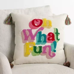 Pillows>Kirklands Home Oh What Fun Beaded Pillow