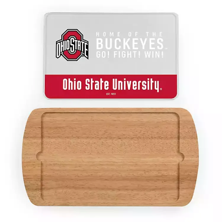 Kirklands Home Ohio State Buckeyes Wood and Glass Serving Board Clearance