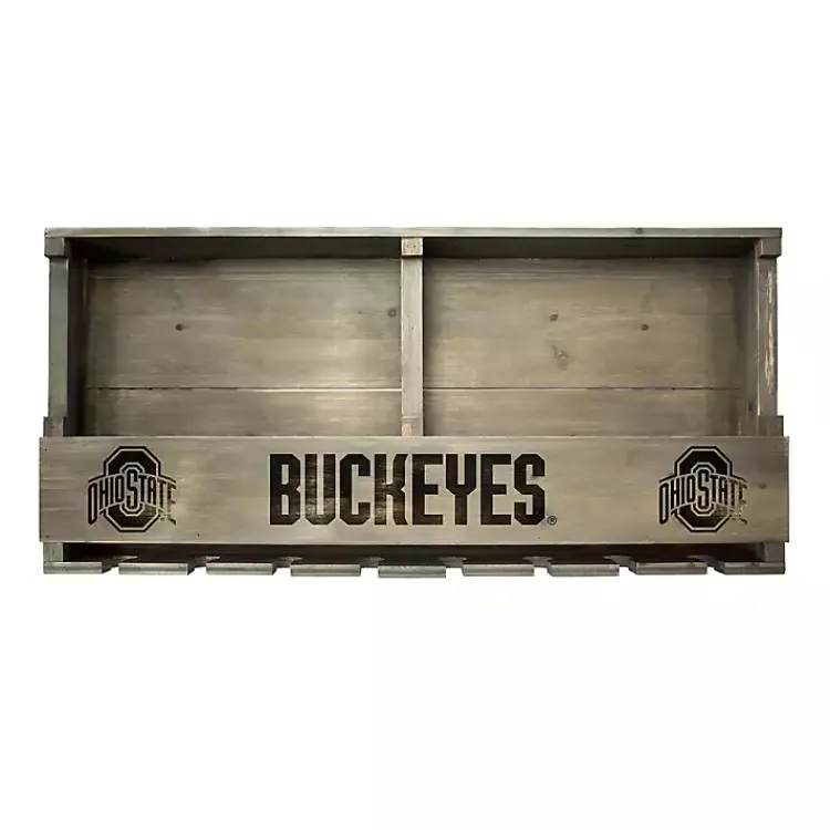 Kirklands Home Ohio State Reclaimed Wood Bar Shelf Gray Clearance