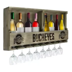 Kirklands Home Ohio State Reclaimed Wood Bar Shelf Gray Clearance