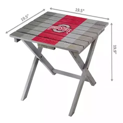 Kirklands Home Ohio State University Folding Outdoor Table Brown Clearance