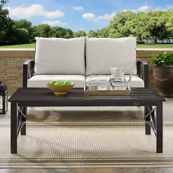 Kirklands Home Oiled Bronze Metal Dayton Outdoor Coffee Table Brown Hot