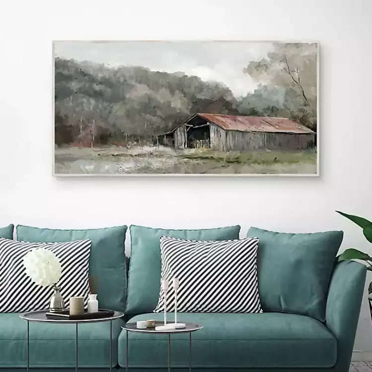 Kirklands Home Old Gray Barn Framed Canvas Art Print