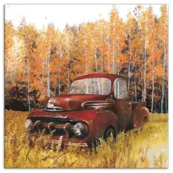 Fall>Kirklands Home Old Truck in a Fall Field Canvas Art Print
