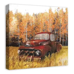 Fall>Kirklands Home Old Truck in a Fall Field Canvas Art Print