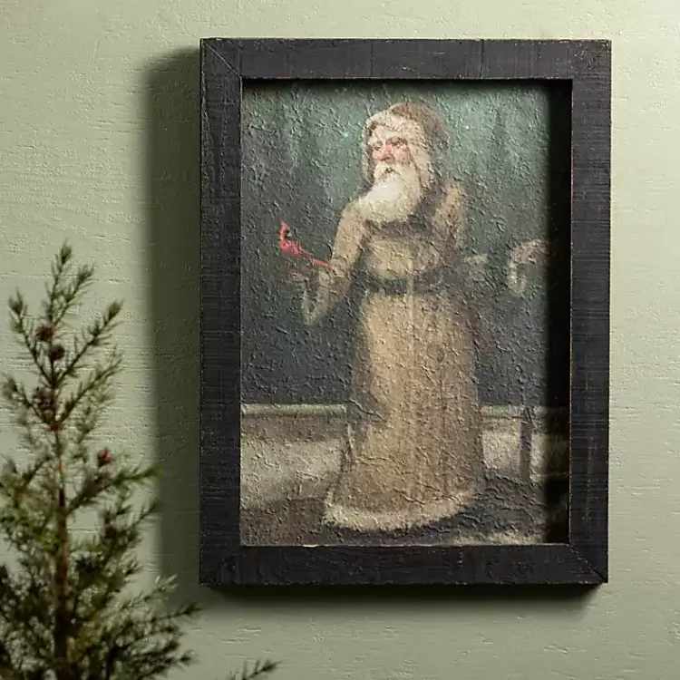 Christmas Decorations>Kirklands Home Old World Santa Framed Art Print