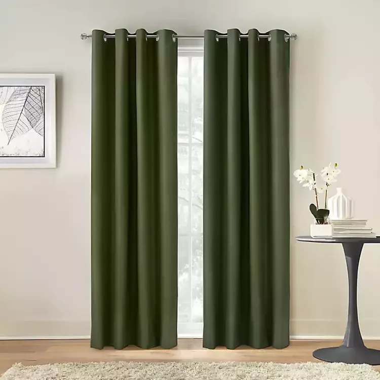 Kirklands Home Olive Alpine Blackout Curtain Panel, 95 in. Green Best