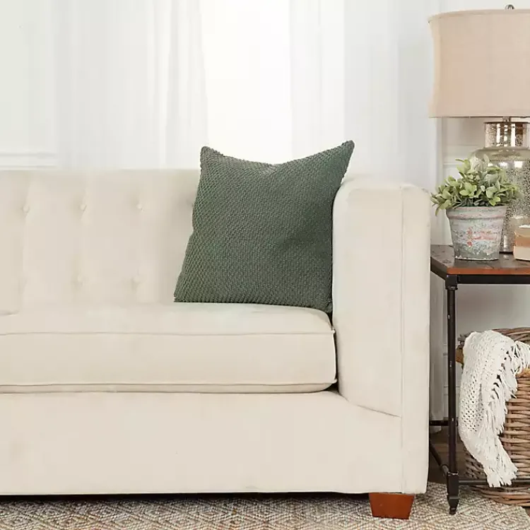 Pillows>Kirklands Home Olive Woven Nubby Pillow Green