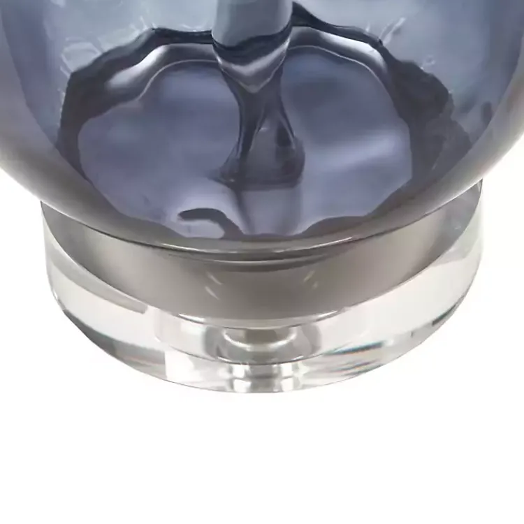 Kirklands Home Ombre Blue Glass Teardrop Table Lamp White Best