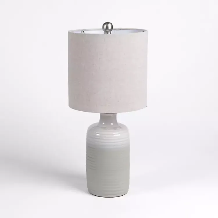 Kirklands Home Ombre Ceramic Table Lamp Gray Clearance
